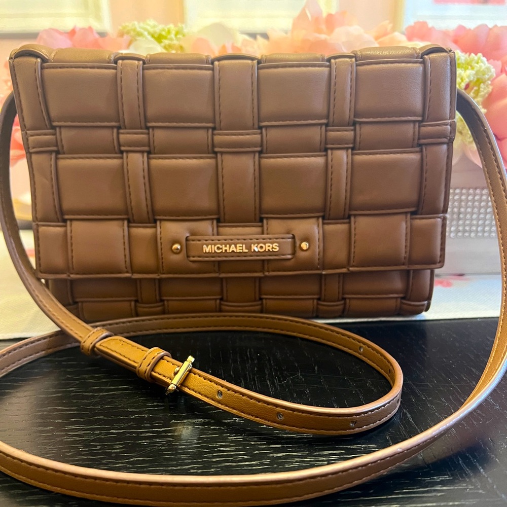 Michael Kors woven leather bag